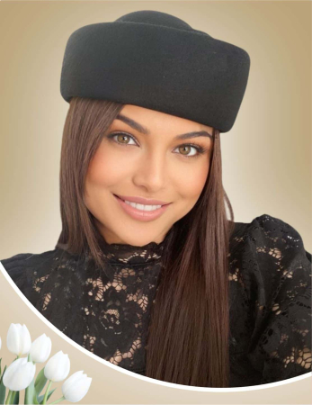 PALARII FEMEI - Palarii dama tip toca din fetru lux CONTESA LUX (8 culori) - marime unica, reglabila