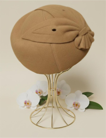 Palarii dama tip toca din fetru lux PARISIENNE LUX (MARO cappuccino) - marime unica, reglabila [3]