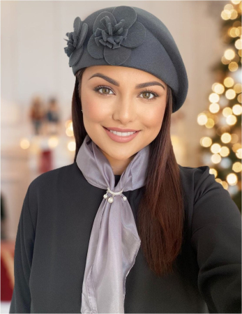 Palarie dama toca REGINA LUX -palarie maro, reglabila [12]