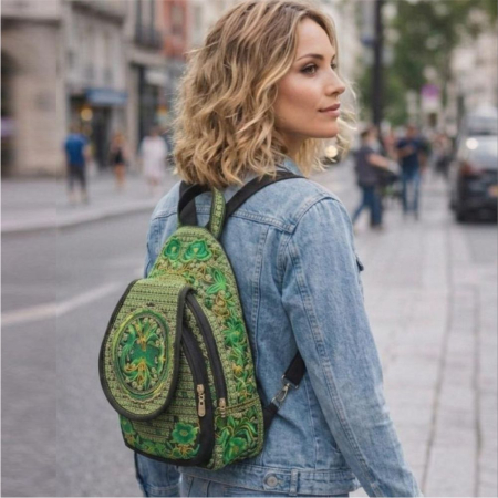 RUCSACURI - Rucsac  elegant de dama Fantezia Chic - Verde