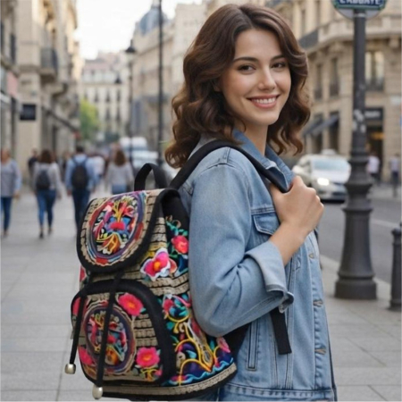 RUCSACURI - Rucsac  elegant de dama Fantezia Lux - Multicolor