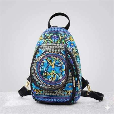 Rucsac  elegant de dama - Fantezie Chic - Albastru [2]