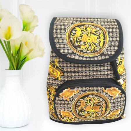 RUCSACURI - Rucsac  elegant de dama - Fantezie in Galben