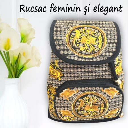 Rucsac  elegant de dama - Fantezie in Galben [1]
