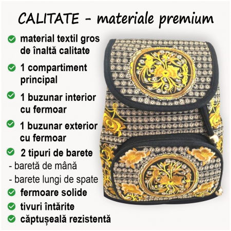 Rucsac  elegant de dama - Fantezie in Galben [4]