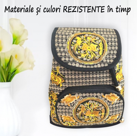 Rucsac  elegant de dama - Fantezie in Galben [2]