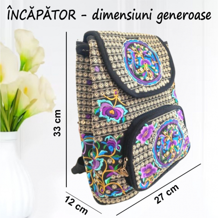 Rucsac  elegant de dama - Fantezie in Mov [3]