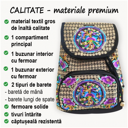 Rucsac  elegant de dama - Fantezie in Mov [4]