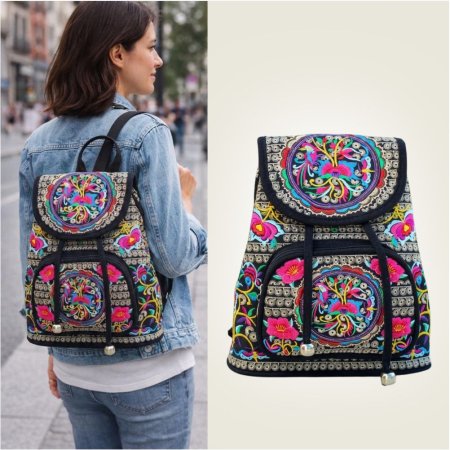 Rucsac  elegant de dama - Fantezie - Roz [2]