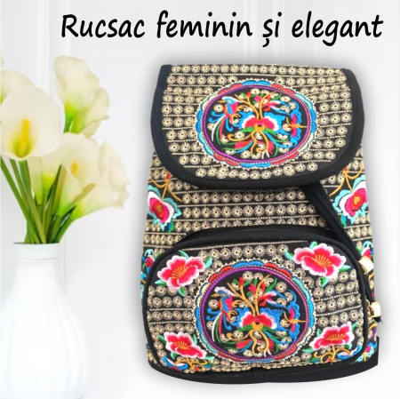 Rucsac  elegant de dama - Fantezie - Rosu [2]