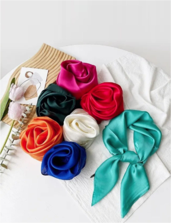 Set elegant BERETA lana + ESARFA matase (ALBASTRU) [2]