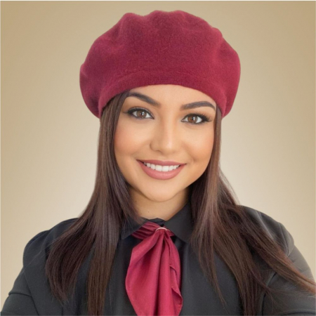 BERETE DAMA - Set elegant BERETA + ESARFA (GRENA)
