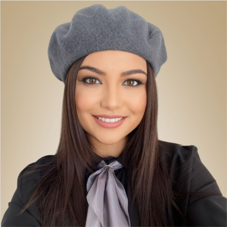 BERETE DAMA - Set elegant BERETA + ESARFA (GRI argint)