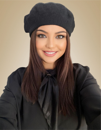 Set elegant BERETA + ESARFA (NEGRU + 14 culori) [3]
