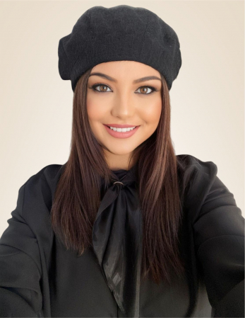 Set elegant BERETA + ESARFA (NEGRU + 14 culori) [4]