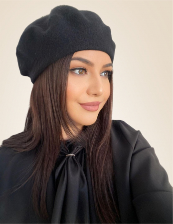 Set elegant BERETA + ESARFA (NEGRU) [3]