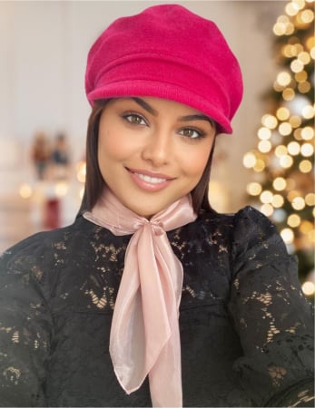 SEPCI DAMA LUX - Set elegant SAPCA+ESARFA (ROZ) - marime universala