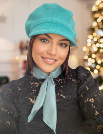 SEPCI DAMA LUX - Set elegant SAPCA+ESARFA (TURCOAZ) - marime universala