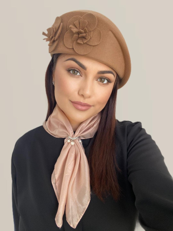 Palarie dama toca REGINA LUX -palarie maro, reglabila [2]