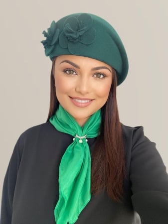 Palarie dama toca REGINA LUX -palarie verde, reglabila [2]