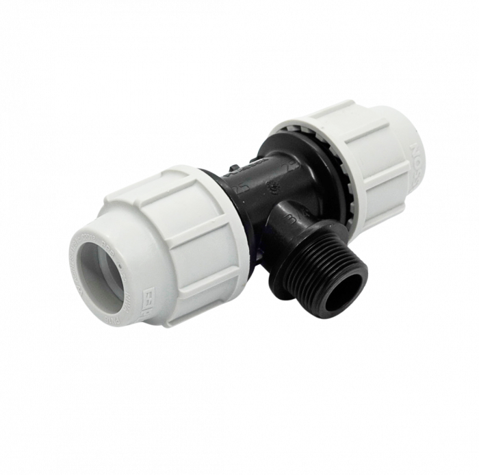 Teu cu filet exterior compresiune PEHD [2]