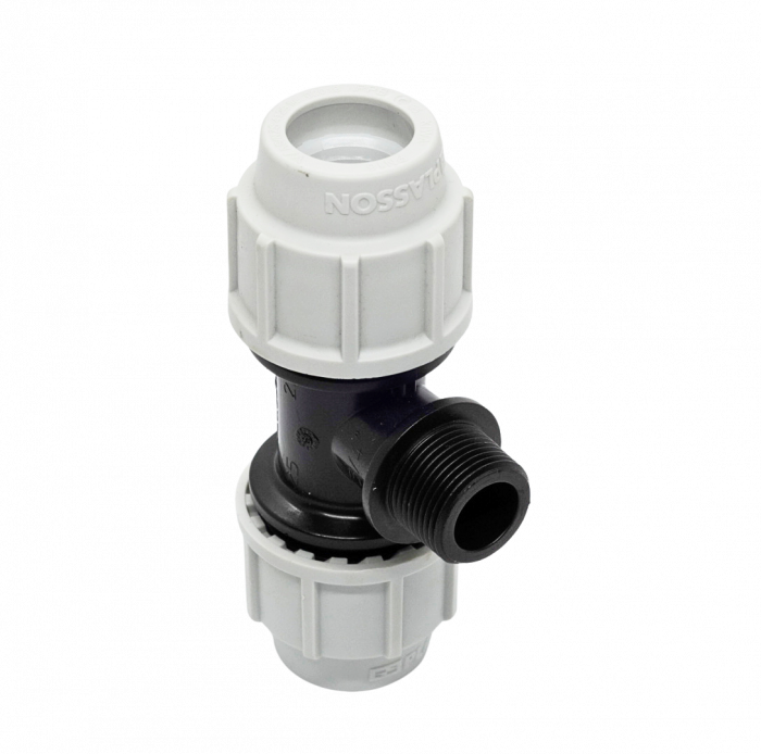 Teu cu filet exterior compresiune PEHD [4]