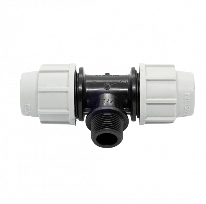 Teu cu filet exterior compresiune PEHD [1]