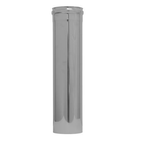 Simplu perete (neizolat) - BURLAN INOX CAZAN PELETI + GARNITURA 0.5M - Vulcano