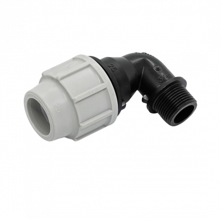 Gaz - Cot cu filet exterior PEHD compresiune