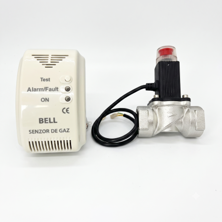 Detectoare - Kit Senzor Gaz 9-12 V + Electrovalvă 1'' de gaz - Bell