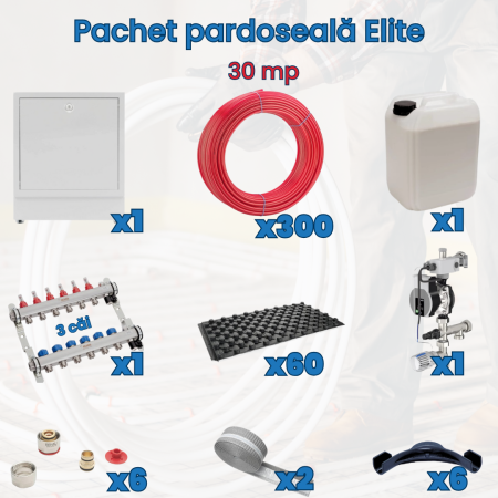 Pachet încălzire în pardoseală - Pachet pardoseală Elite - 30 mp