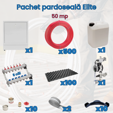 Pachet încălzire în pardoseală - Pachet pardoseală Elite - 50 mp