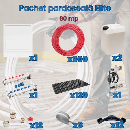 Pachet încălzire în pardoseală - Pachet pardoseală Elite - 60 mp