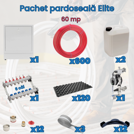 Pachet încălzire în pardoseală - Pachet pardoseală Elite - 60 mp