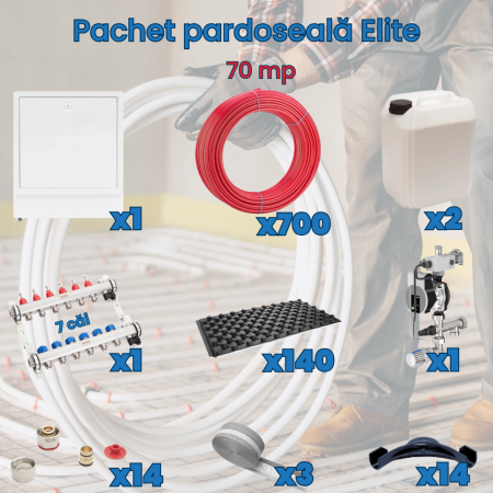 Pachet încălzire în pardoseală - Pachet pardoseală Elite - 70 mp