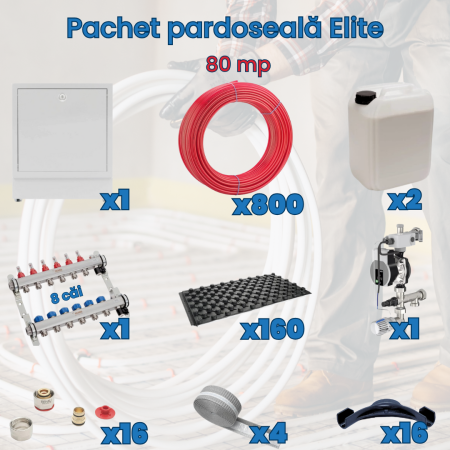 Pachet încălzire în pardoseală - Pachet pardoseală Elite - 80 mp