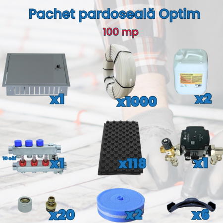 Pachet încălzire în pardoseală - Pachet pardoseală Optim - 100 mp