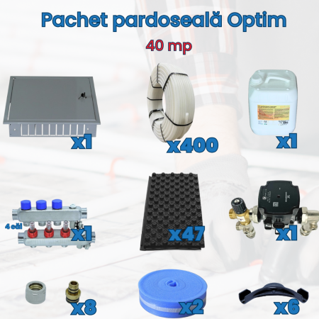Încălzire - Pachet pardoseală Optim - 40 mp