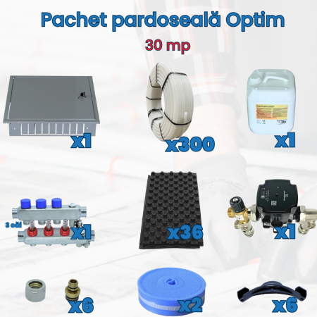Încălzire - Pachet pardoseală Optim - 30 mp