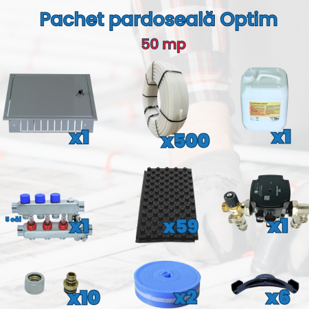Încălzire - Pachet pardoseală Optim - 50 mp
