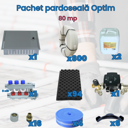 Pachet încălzire în pardoseală - Pachet pardoseală Optim - 80 mp