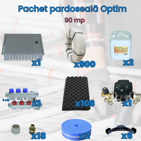Pachet încălzire în pardoseală - Pachet pardoseală Optim - 90 mp