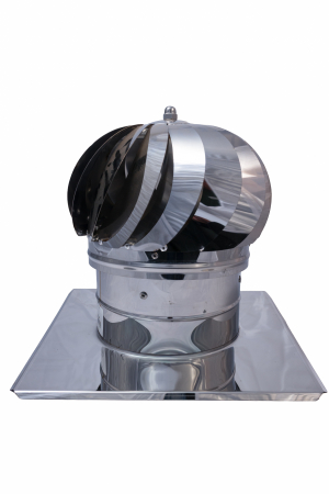 Coșuri de fum - PALARIE TERMINAL ROTATIV INOX CU TALPA