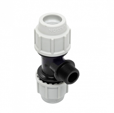 Teu cu filet exterior compresiune PEHD [3]