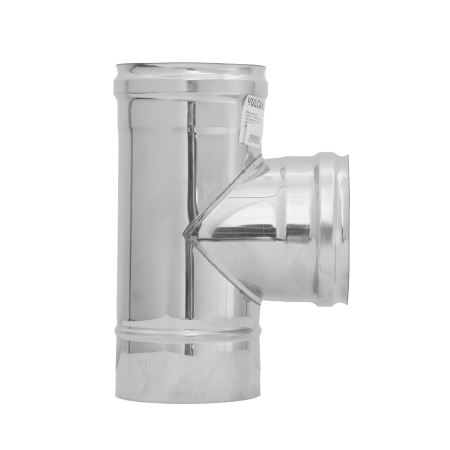 Simplu perete (neizolat) - Teu Inox Neizolat 90° Simplu Perete Vulcano