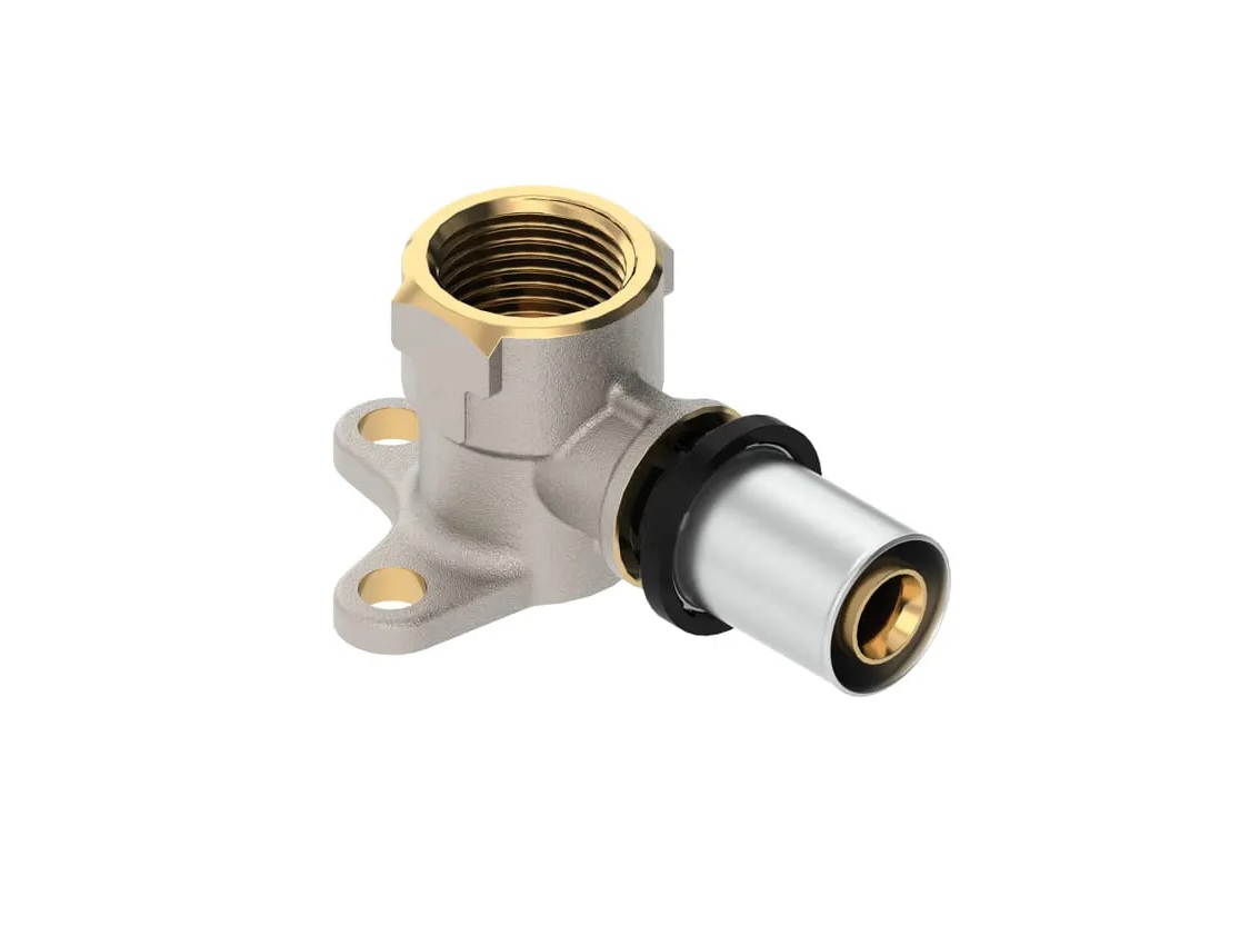 Incalzire in pardoseala - Cot cu fixare pe perete, scurt (35 mm), FI (GW) CLEVERFIT radial Purmo 20x½"