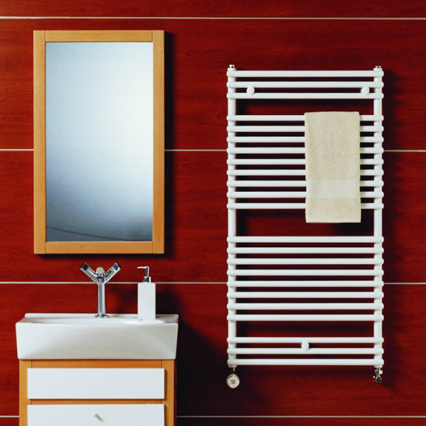 Radiator de baie drept, alb, L=750 x H=1764, Purmo Santorini [2]