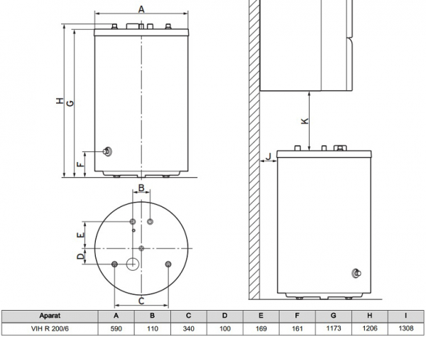 Boiler cu o serpentina VAILLANT uniSTOR VIH R 200/6 200 litri [3]