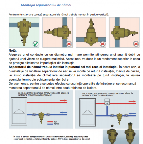 Separator de namol cu magnet, 1", FAR Rubinetterie [4]