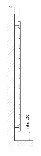 Radiator portprosop din aluminiu, 500x1400 Sand Black, Ermetiq [4]